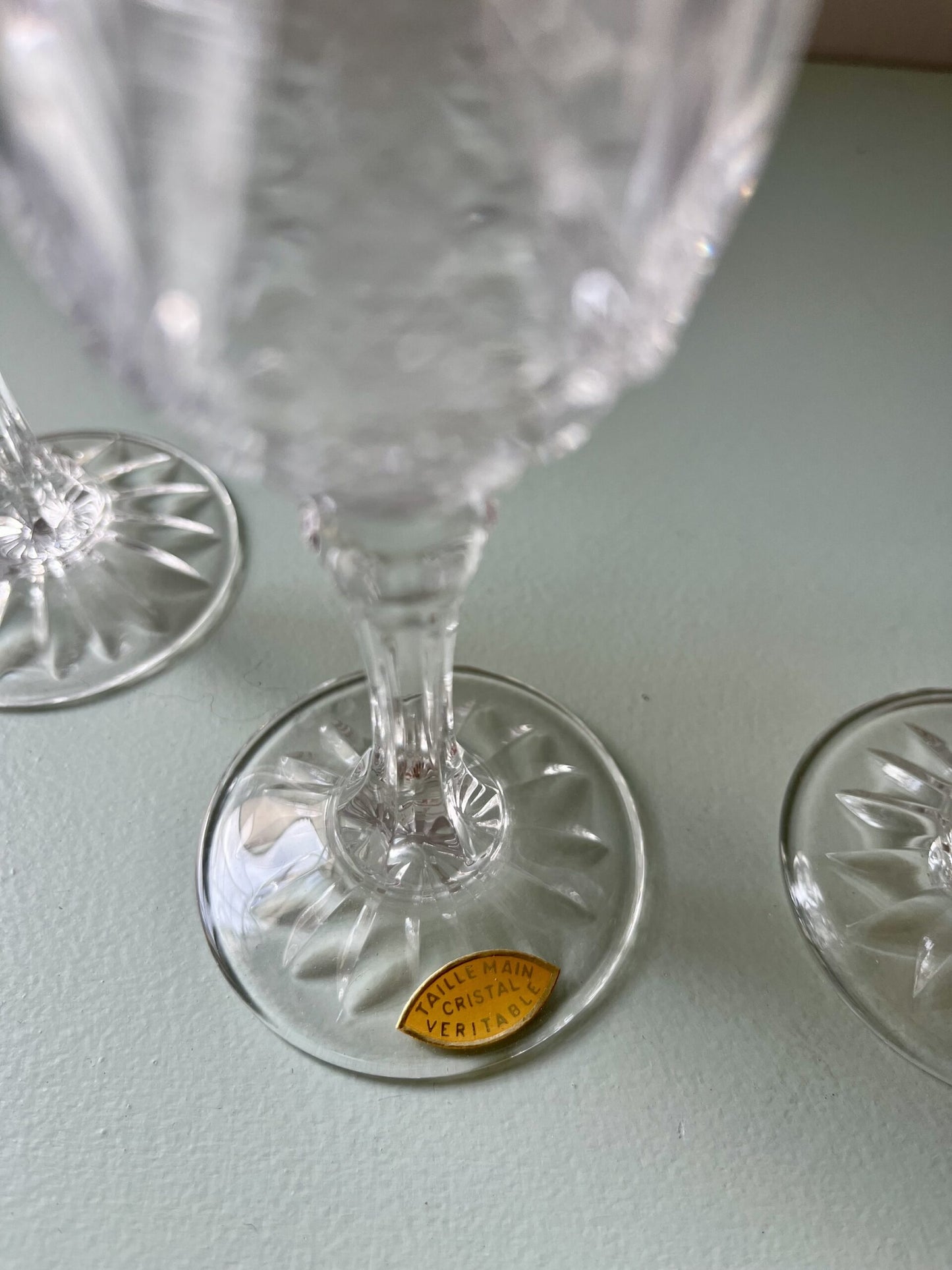 Flûtes en cristal ciselé - lot de 4