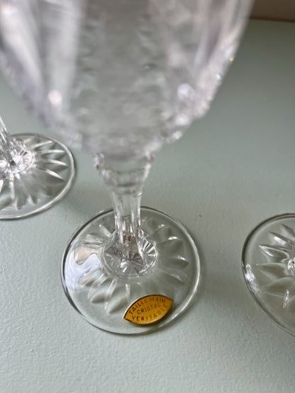 Flûtes en cristal ciselé - lot de 4