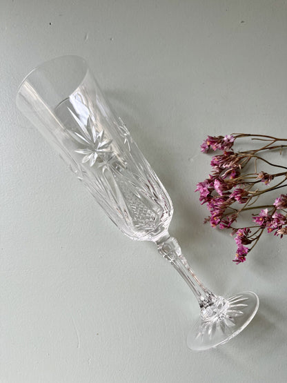 Flûtes en cristal ciselé - lot de 4