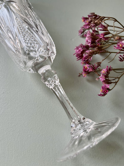 Flûtes en cristal ciselé - lot de 4