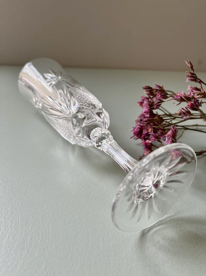 Flûtes en cristal ciselé - lot de 4