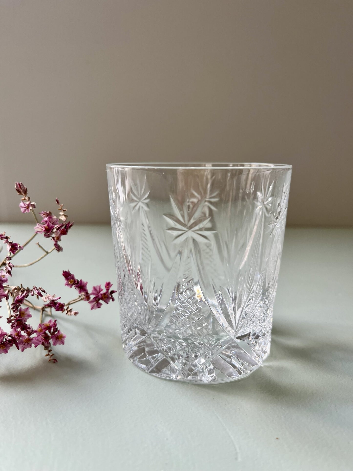 Verres en cristal ciselé - lot de 4