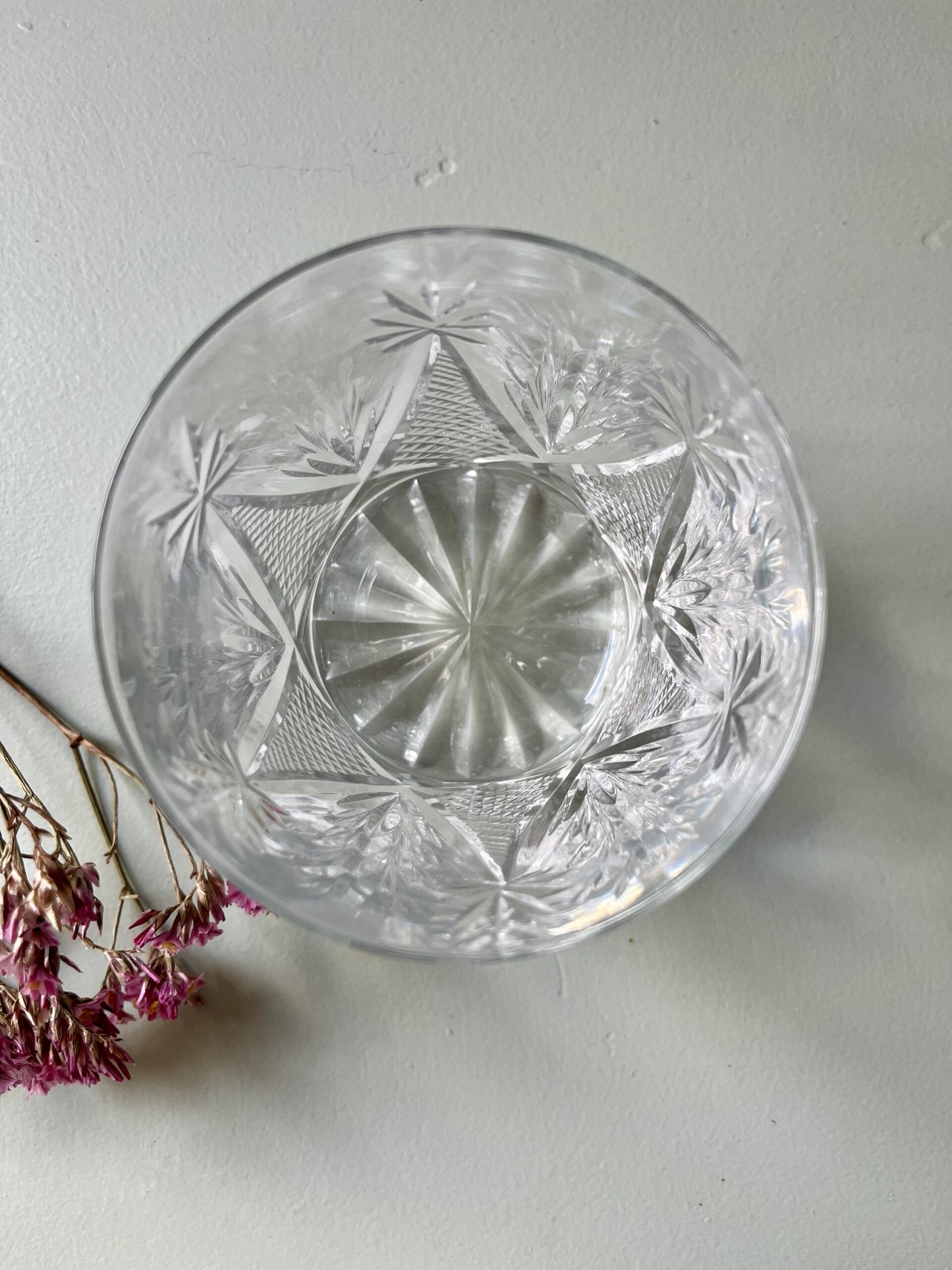 Verres en cristal ciselé - lot de 4