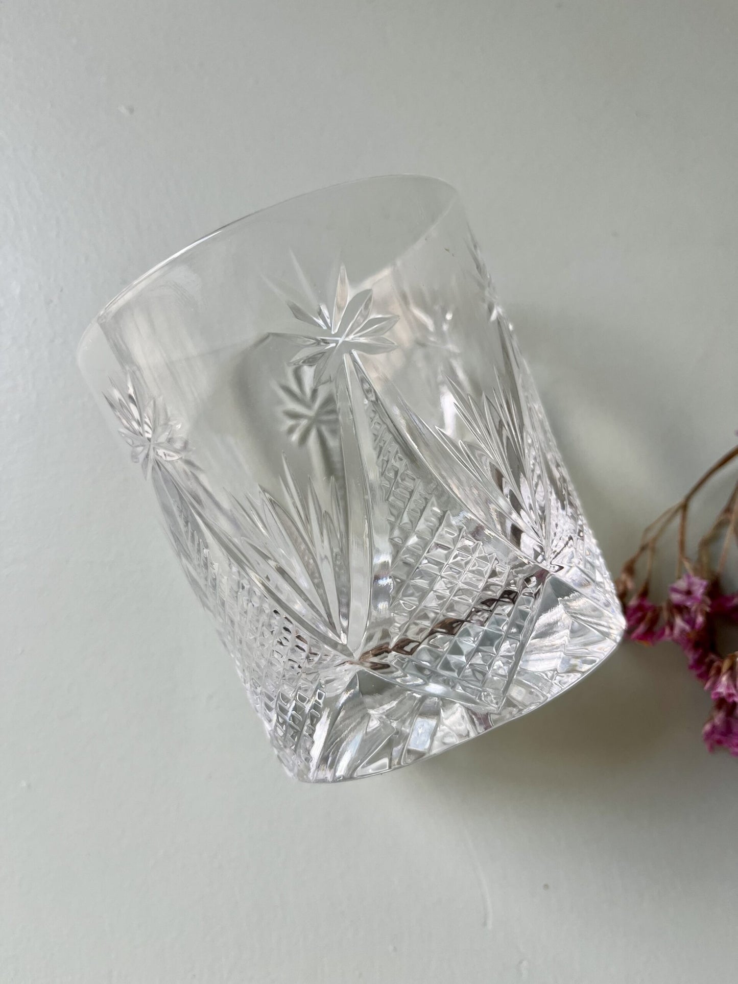 Verres en cristal ciselé - lot de 4