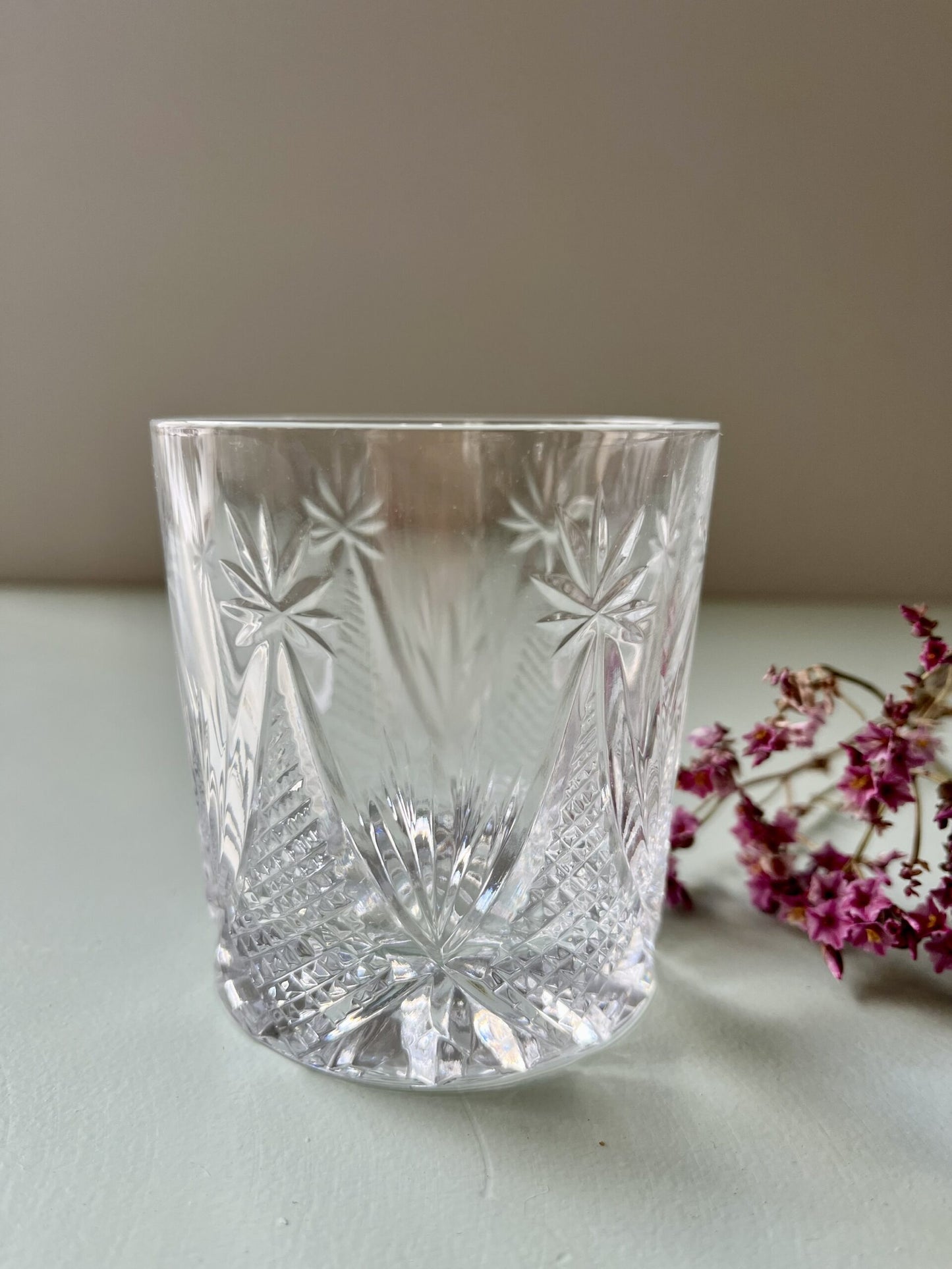Verres en cristal ciselé - lot de 4