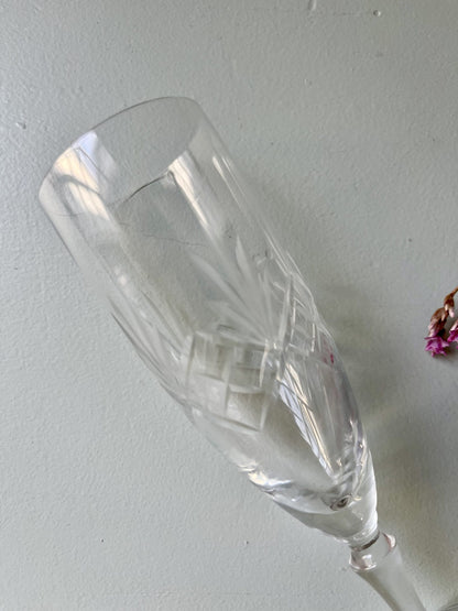 Flûtes ciselées art déco - lot de 4