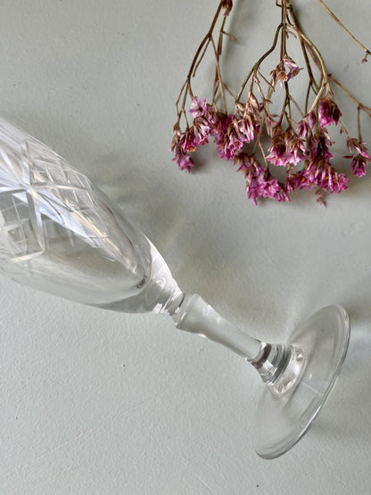 Flûtes ciselées art déco - lot de 4