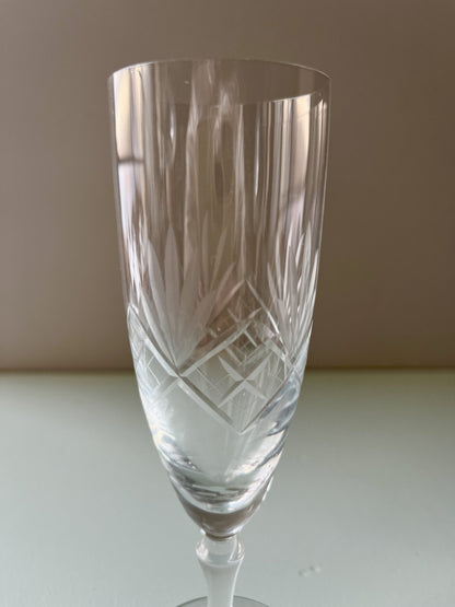 Flûtes ciselées art déco - lot de 4