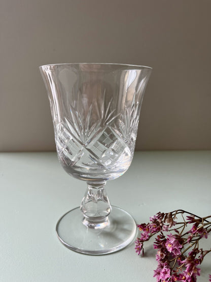Verres à vin en cristal ciselé - lot de 6