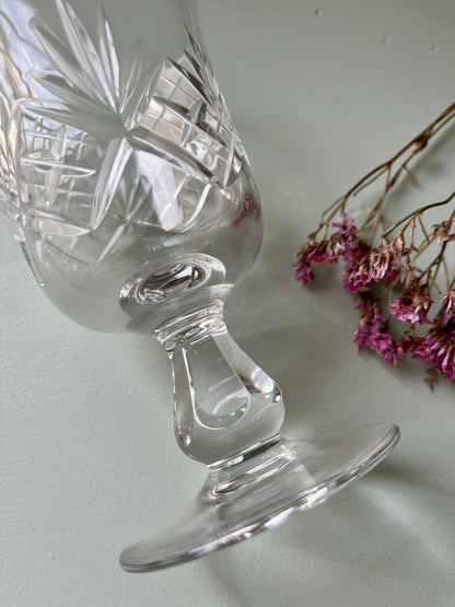 Verres à vin en cristal ciselé - lot de 6