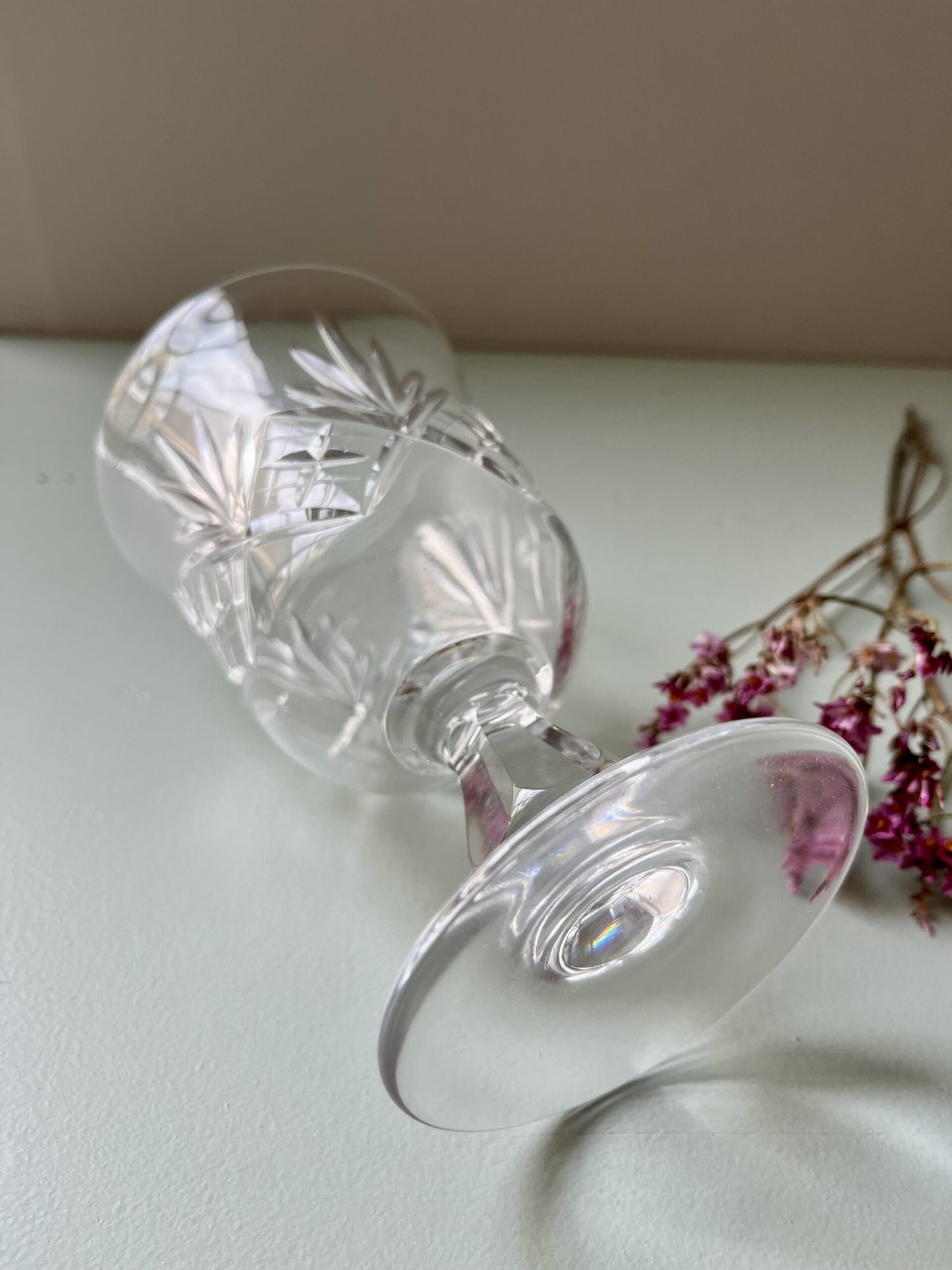 Verres à vin en cristal ciselé - lot de 6