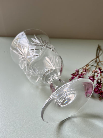 Verres à vin en cristal ciselé - lot de 6