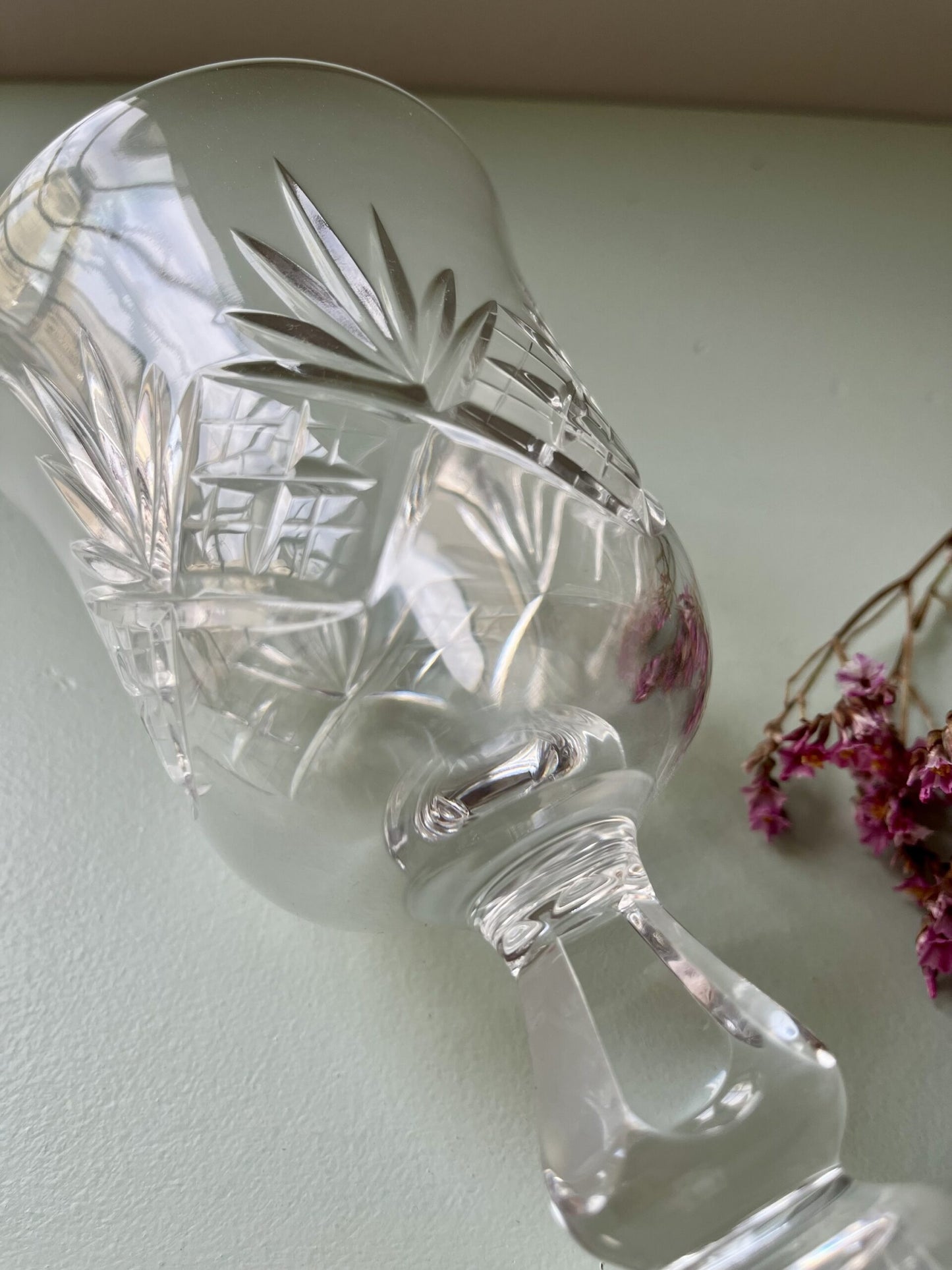 Verres à vin en cristal ciselé - lot de 6