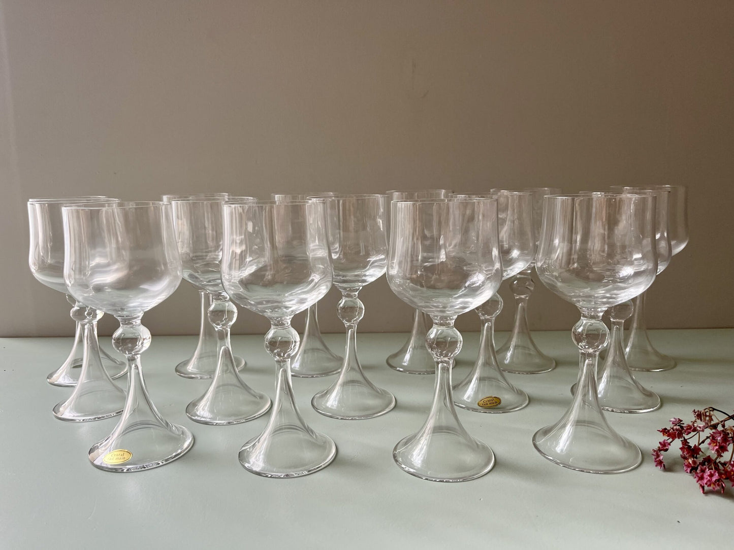 Verres à vin blanc en cristal x15