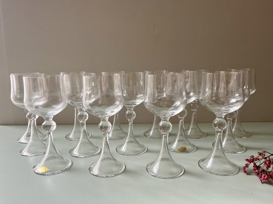 Verres à vin blanc en cristal x15