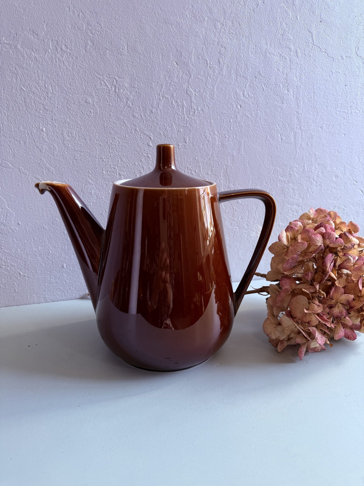 Théière marron émaillée Villeroy & Boch