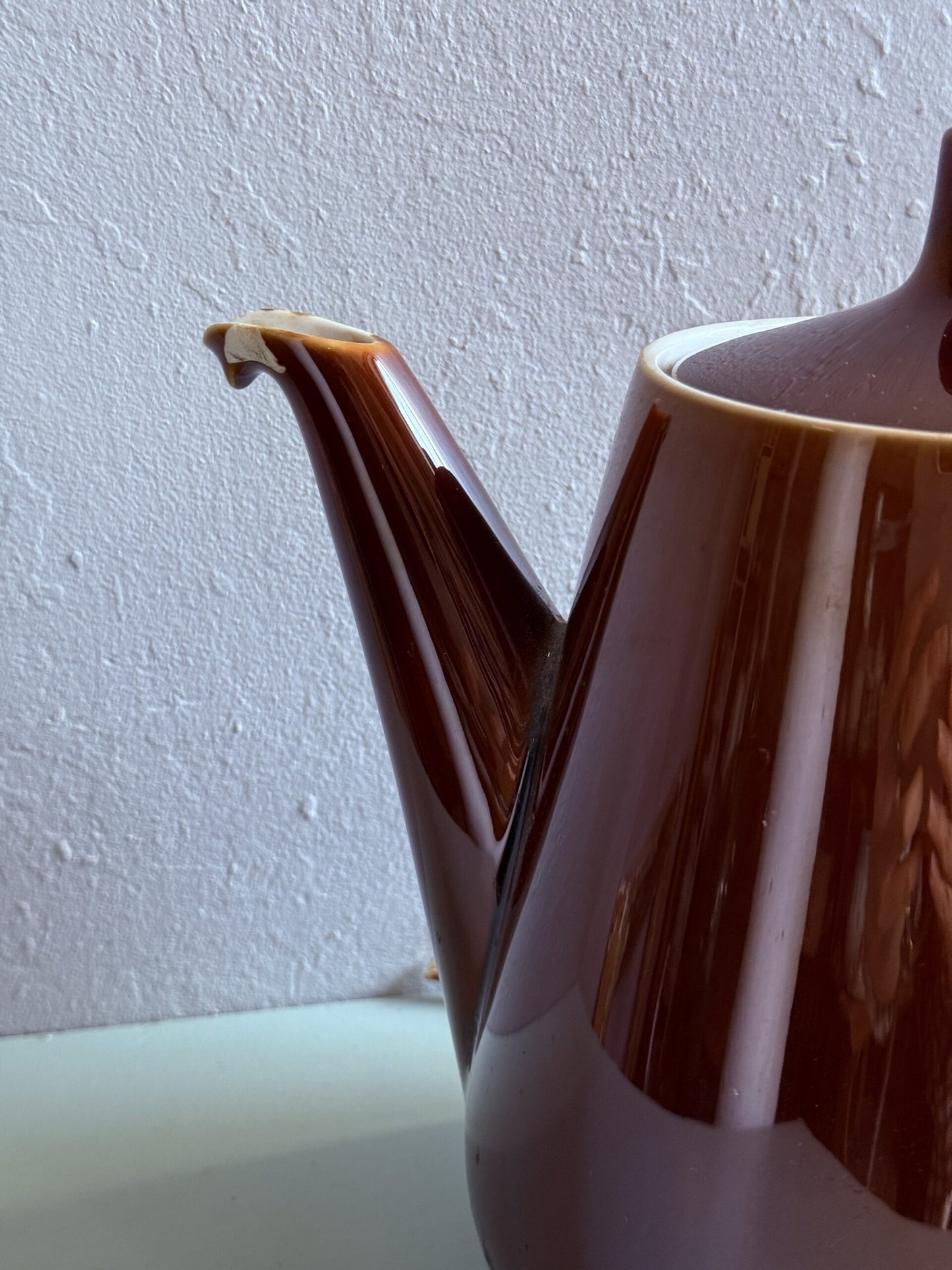 Théière marron émaillée Villeroy & Boch