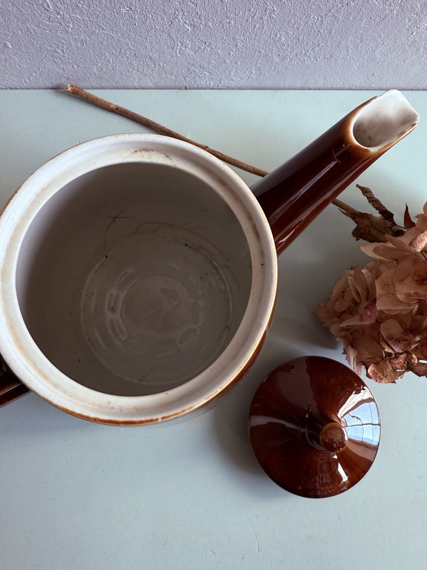 Théière marron émaillée Villeroy & Boch