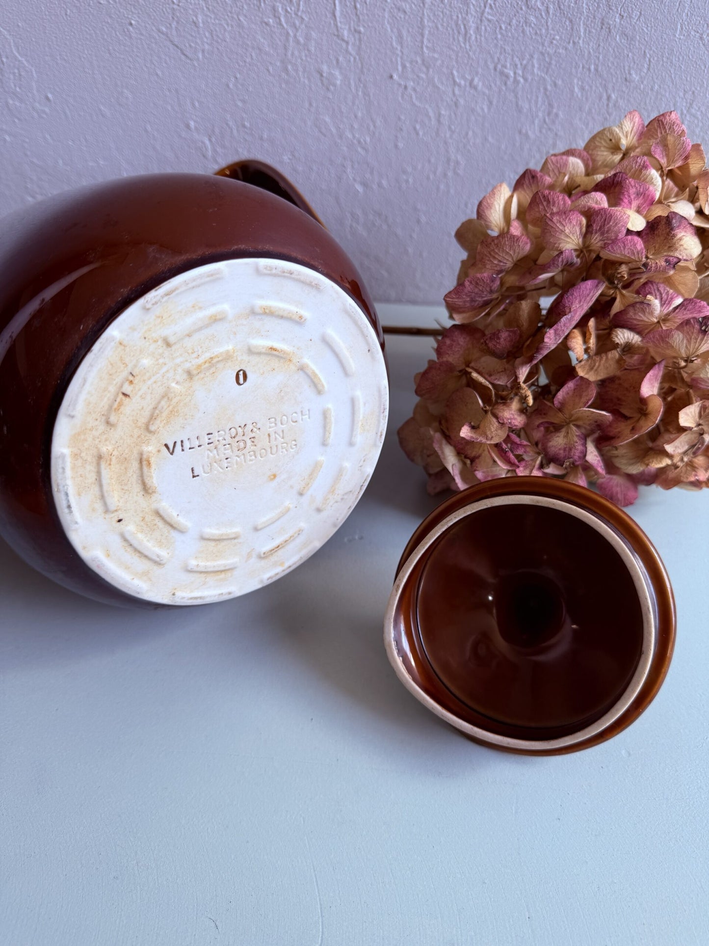 Théière marron émaillée Villeroy & Boch