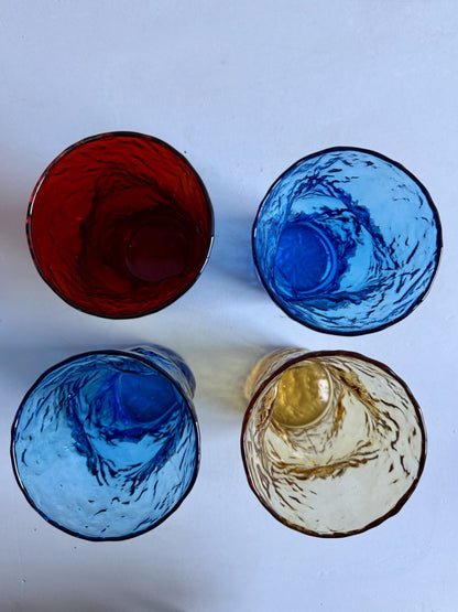 Lot de 4 verres colorés