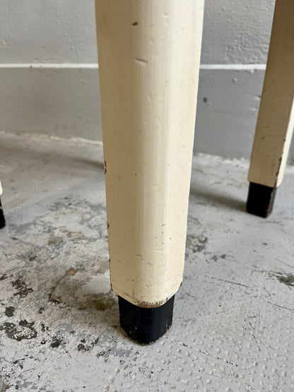 Tabouret vintage en bois et Formica années 50