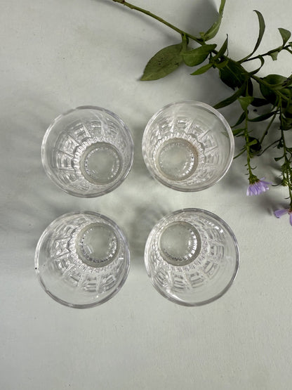 Verres à whisky ciselés - lot de 4
