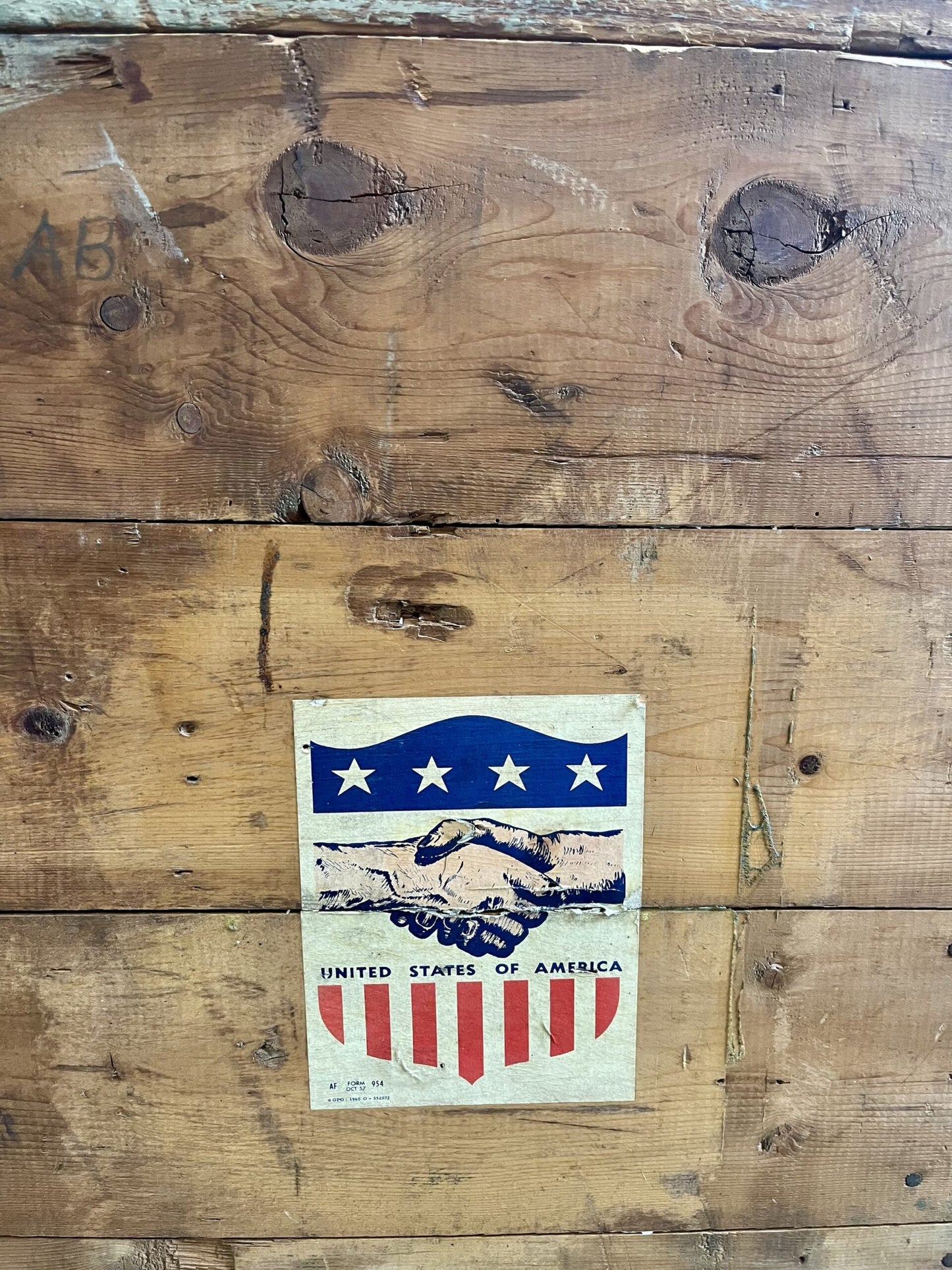 Caisse militaire américaine vintage