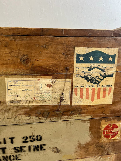 Caisse militaire américaine vintage