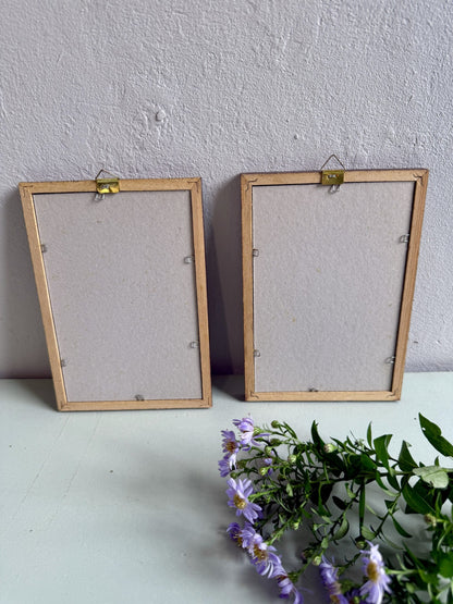 2 petites aquarelles sous cadre