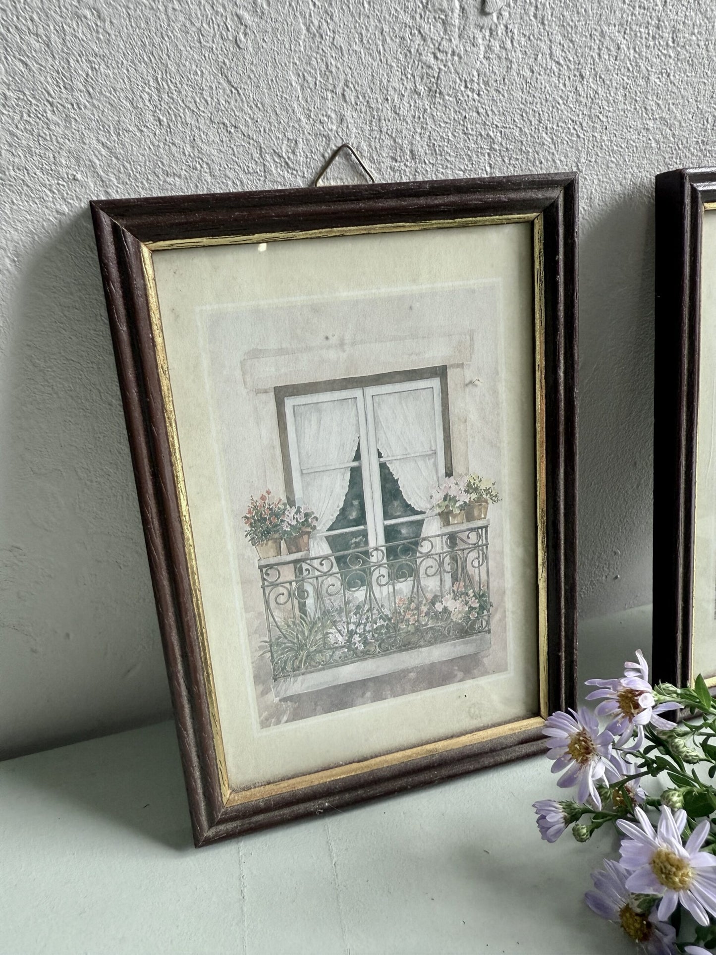 2 petites aquarelles sous cadre