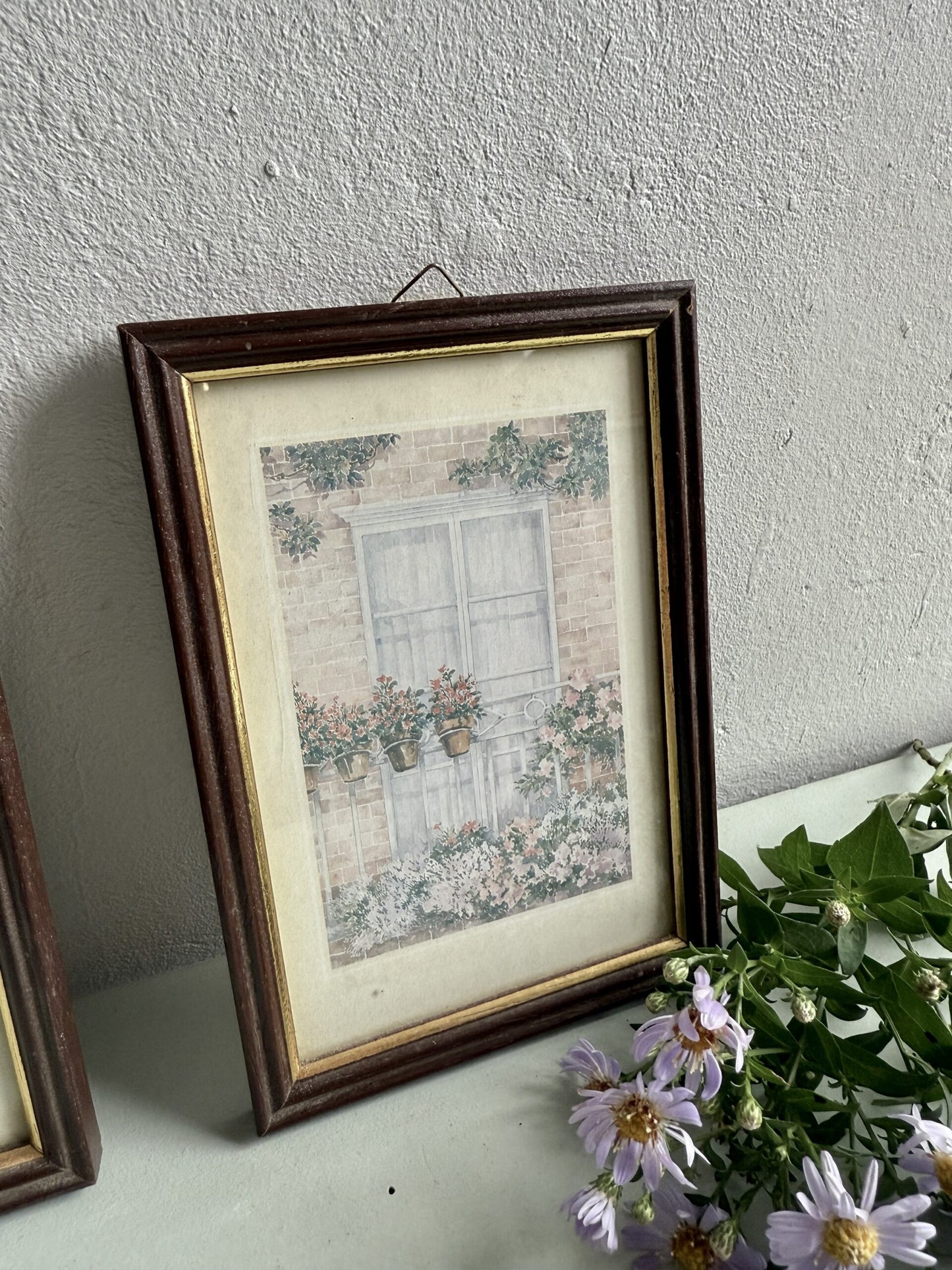 2 petites aquarelles sous cadre