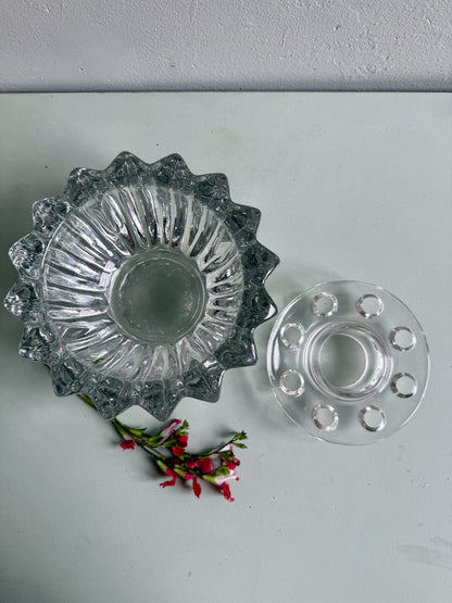 Grand pique-fleurs en verre