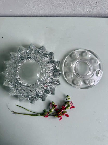 Grand pique-fleurs en verre