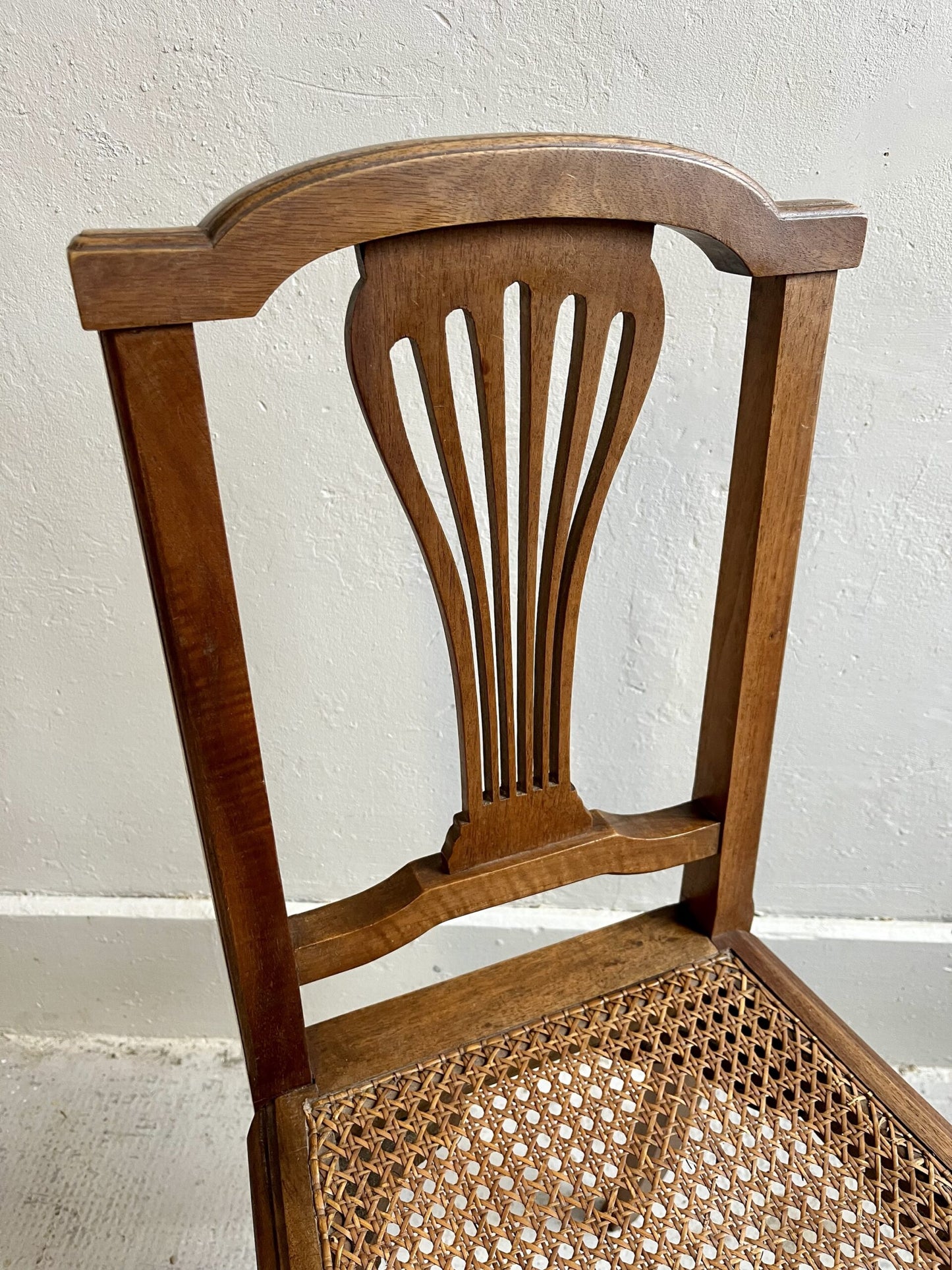 Chaise dossier lyre et cannage