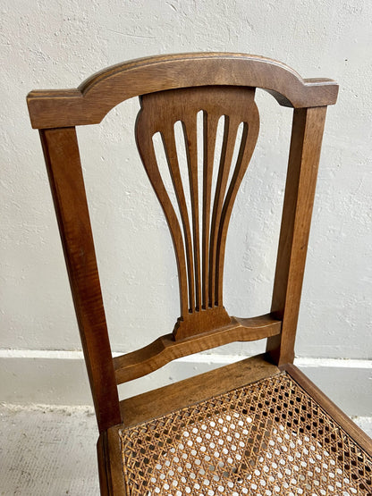 Chaise dossier lyre et cannage