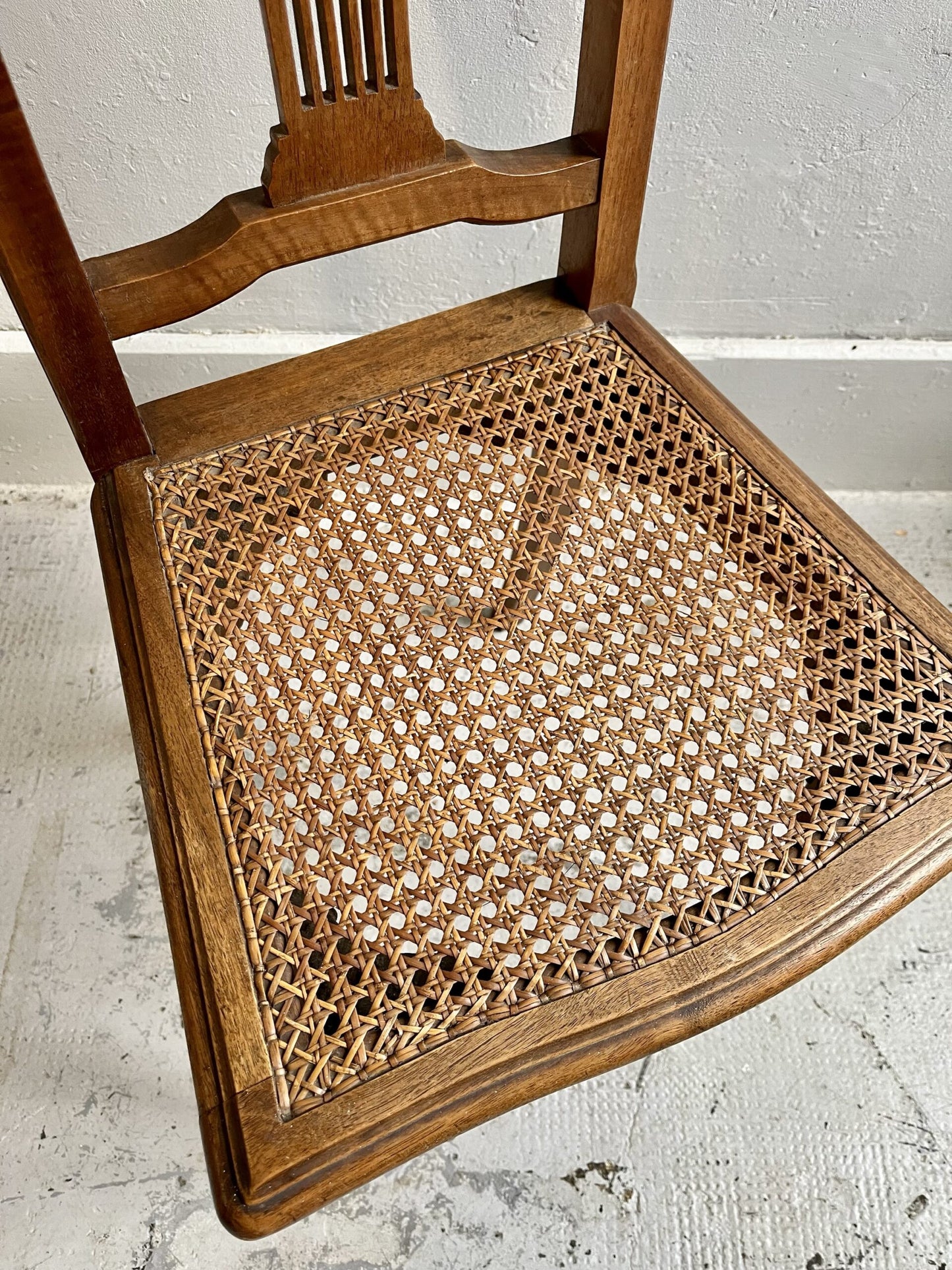 Chaise dossier lyre et cannage