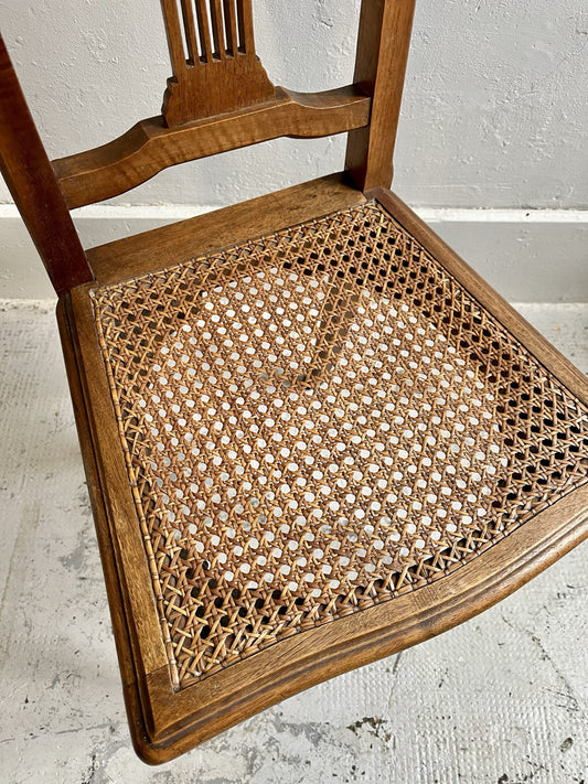 Chaise dossier lyre et cannage