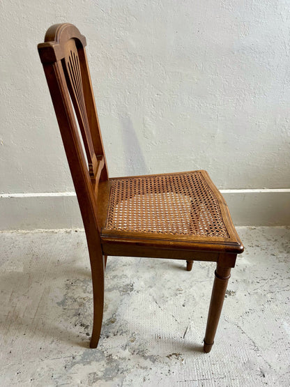 Chaise dossier lyre et cannage