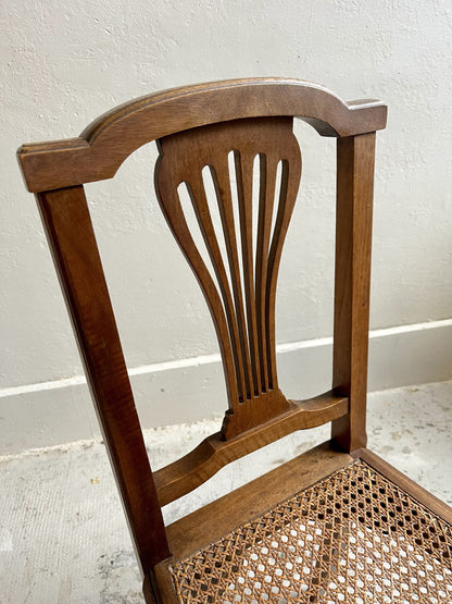 Chaise dossier lyre et cannage