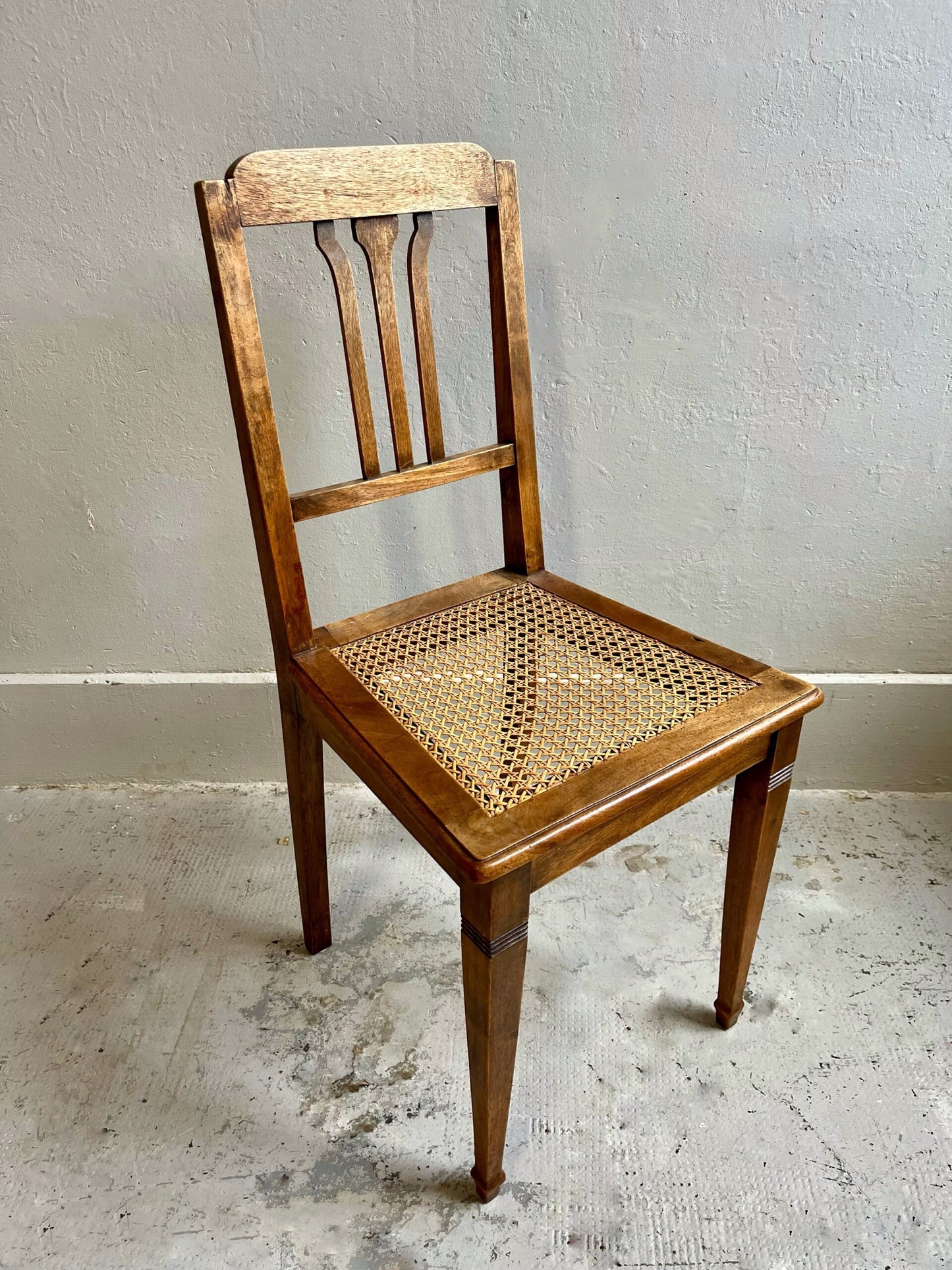 Chaise bois et cannage