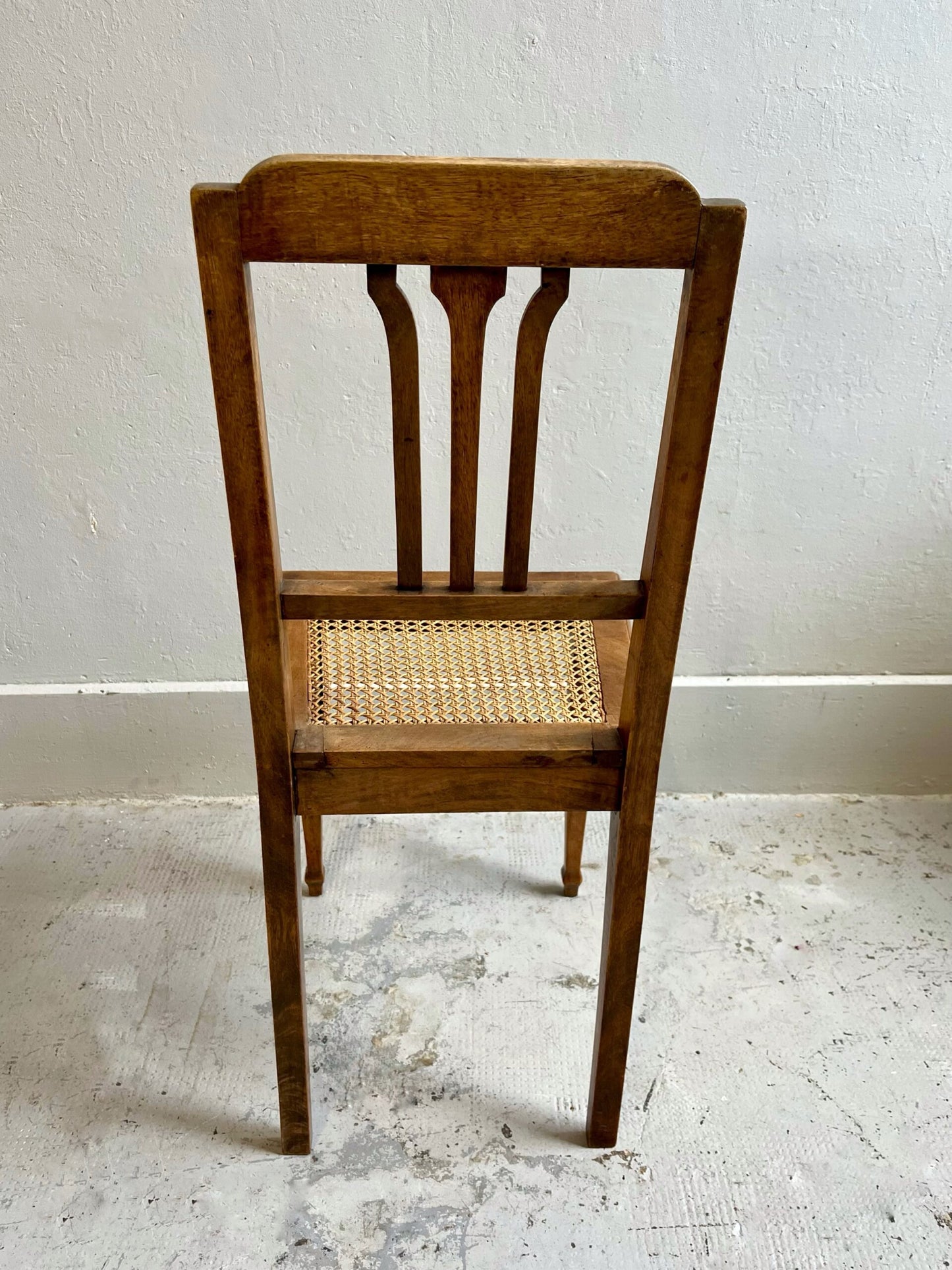 Chaise bois et cannage