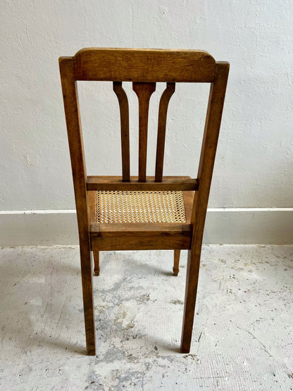 Chaise bois et cannage