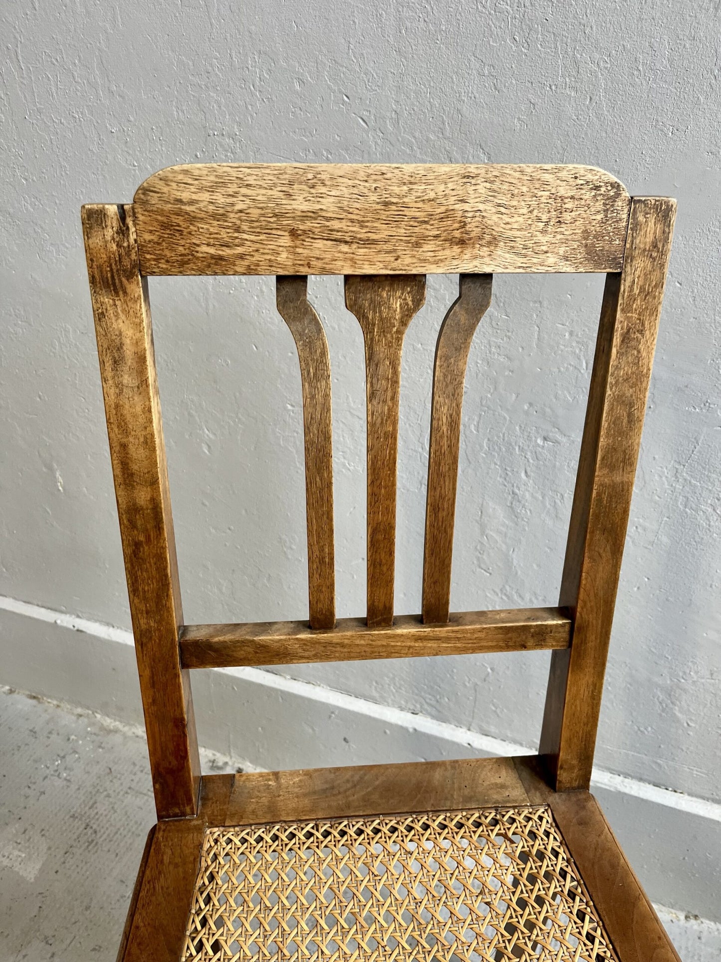 Chaise bois et cannage