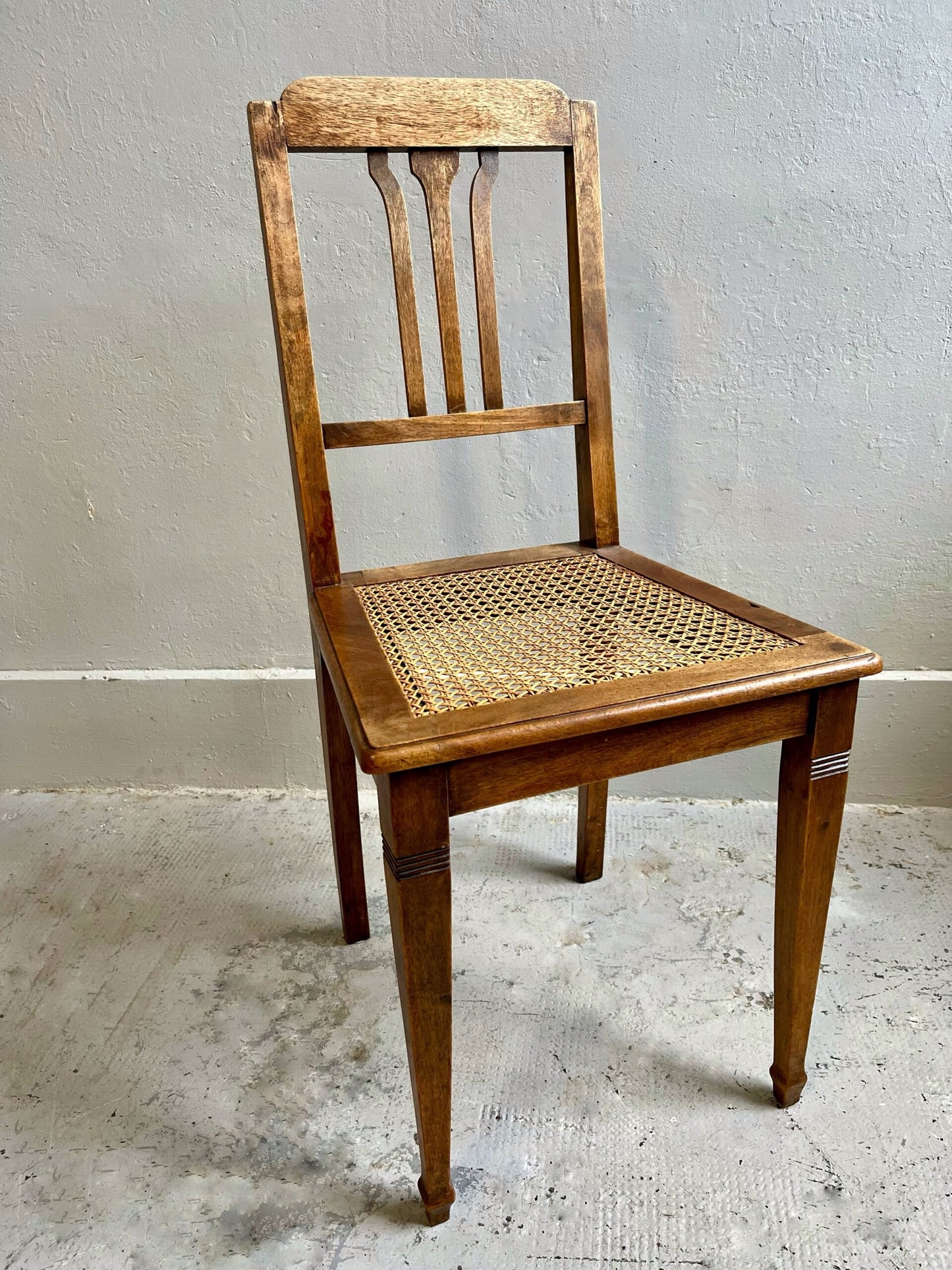 Chaise bois et cannage