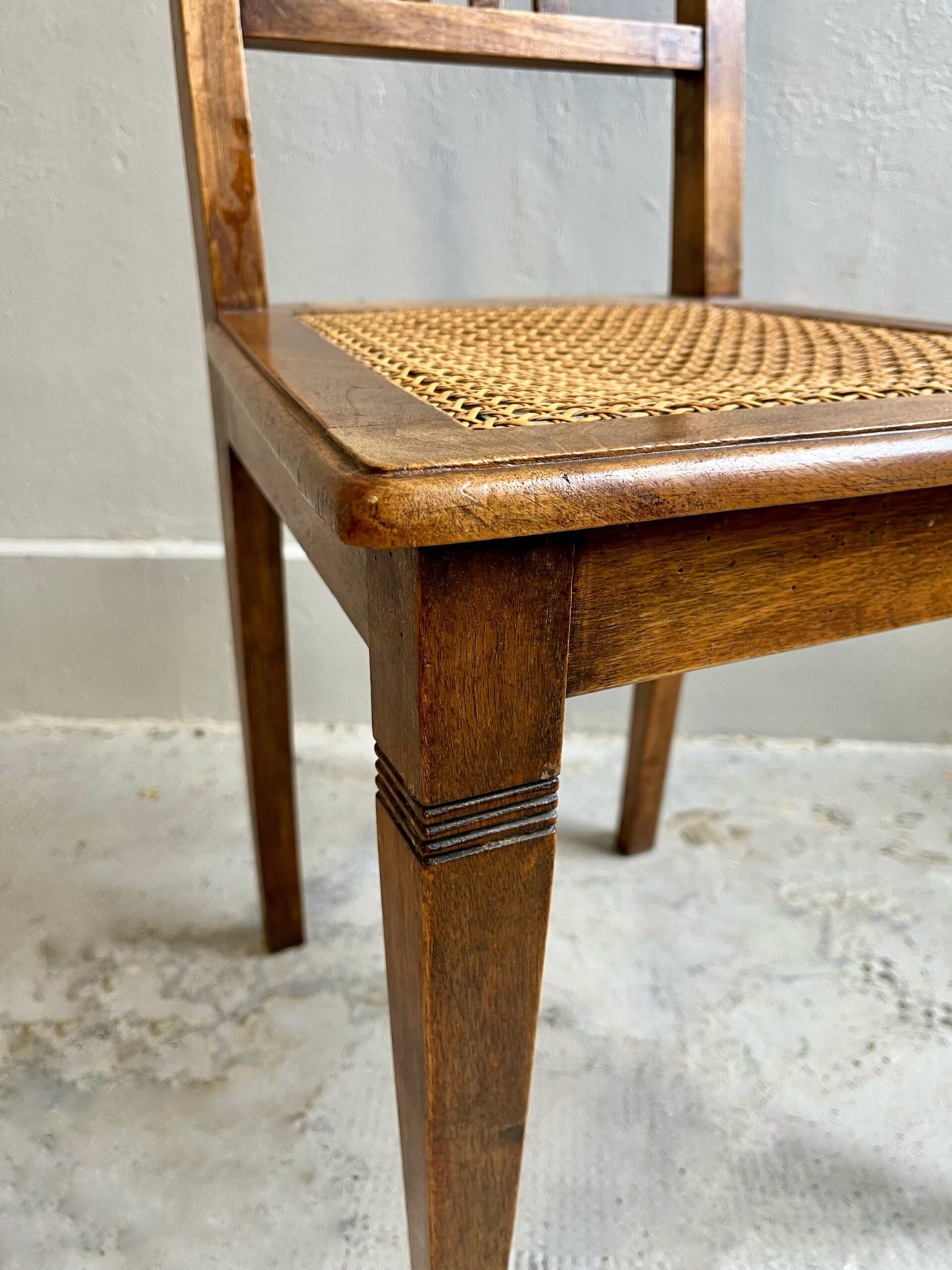 Chaise bois et cannage