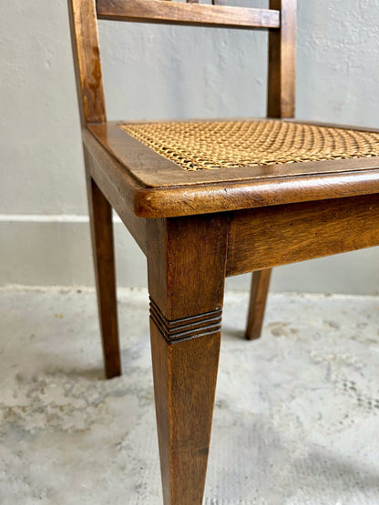 Chaise bois et cannage