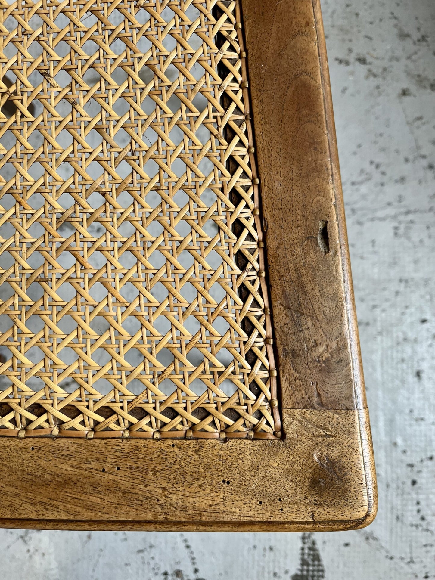 Chaise bois et cannage