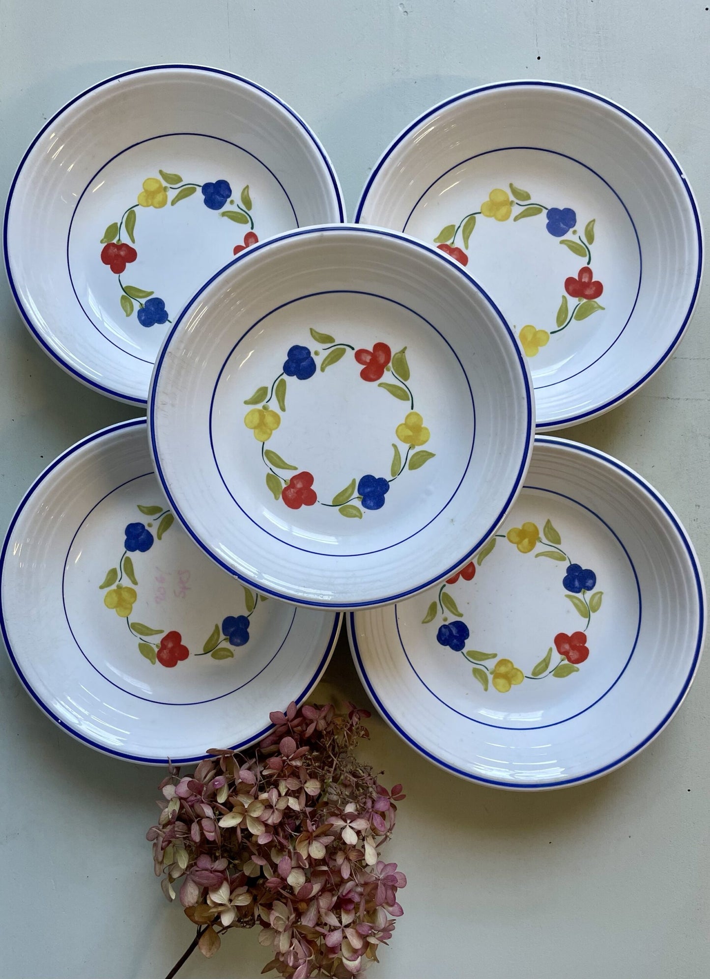 5 assiettes Ceramica Quadrifoglio