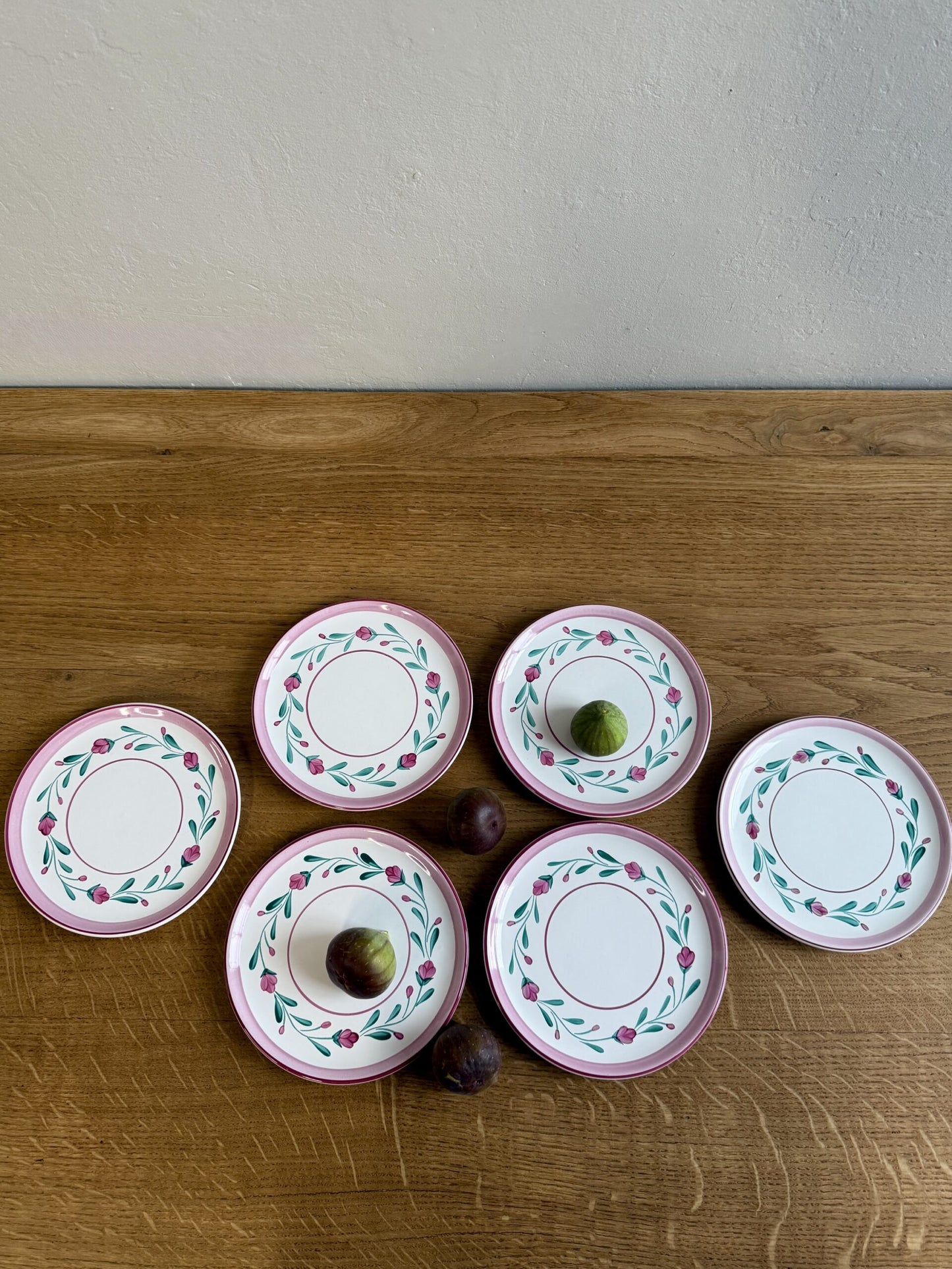 Assiettes à dessert décor floral - lot de 6