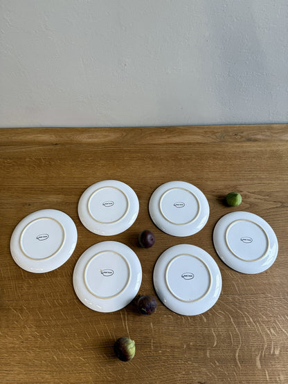 Assiettes à dessert décor floral - lot de 6